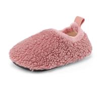MK MATT KEELY Kinder Winter Hausschuhe Jungen Mädchen 1-7 Jahre Warme rutschfeste Sherpa-Fleece Pantoffeln für Hause Indoor,Rosa,21.5/22 EU(Etikettengröße 24-25)