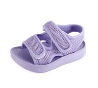 MK MATT KEELY Unisex-Kinder Sommer Sandalen Mädchen Jungen Einfarbig rutschfest Lauflernschuhe Schuhe für Trekking Outdoor Strand,32 EU,Lila