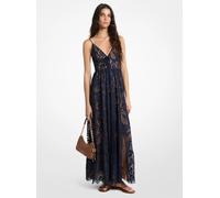 MK Maxikleid aus floraler Kordelspitze - Blau - Michael Kors