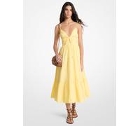 MK Midikleid aus Baumwoll-Popeline - Gelb - Michael Kors