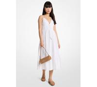 MK Midikleid Aus Baumwoll-Popeline - Weiss - Michael Kors