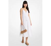 MK Midikleid aus Baumwoll-Popeline - Weiss - Michael Kors