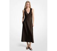 MK Midikleid aus Satin - Braun - Michael Kors