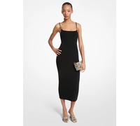 MK Midikleid aus Viskosemischung mit Verzierung - Schwarz - Michael Kors