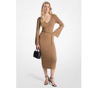MK Midikleid Aus Wollmischung Mit Gürtel - Braun - Michael Kors