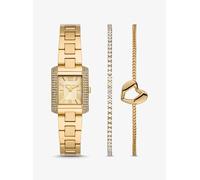 MK Mini-Armbanduhr Emery Und Armbänder Im Goldton Mit Pavé Im Set - Goldton - Michael Kors