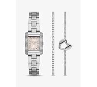 MK Mini-Armbanduhr Emery Und Armbänder Im Silberton Mit Pavé Im Set - Silberton - Michael Kors