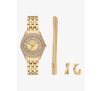 MK Mini-Armbanduhr Harlowe Im Goldton Mit Pavé Und Schmuck Im Set - Goldton - Michael Kors