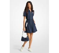MK Minikleid Aus Piqué Mit Reißverschluss - Blau - Michael Kors