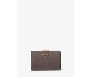 MK Mittelgroße Brieftasche mit Signature-Logomuster - Braun - Michael Kors