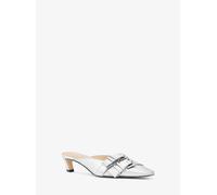 MK Mule Darrington Aus Leder In Metallic-Krakelee-Optik - Silberton - Michael Kors