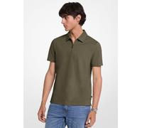 MK Piqué-Poloshirt Aus Baumwollmischung Mit Reißverschluss - Grün - Michael Kors
