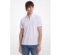 MK Piqué-Poloshirt Aus Baumwollmischung Mit Reißverschluss - Weiss - Michael Kors