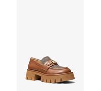 MK Plateau-Loafer Mandy Aus Leder Und Signature-Logostoff - Braun - Michael Kors