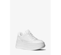 MK Plateau-Sneaker Hayes aus Leder mit Schlangenprägung - Weiss - Michael Kors