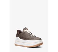MK Plateau-Sneaker Hayes mit Signature-Logomuster - Braun - Michael Kors