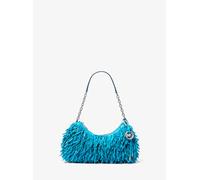 MK Pochette Nolita Medium aus Leder mit Fransen - Blau - Michael Kors