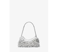 MK Pochette Nolita Medium aus Leder mit Fransen - Weiss - Michael Kors