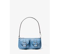 MK Pochette Zoe Small Aus Gekrispeltem Leder - Blau - Michael Kors