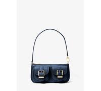 MK Pochette Zoe Small Aus Gekrispeltem Leder - Blau - Michael Kors