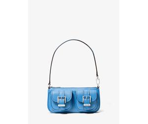 MK Pochette Zoe Small aus gekrispeltem Leder - Blau - Michael Kors