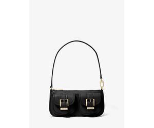 MK Pochette Zoe Small Aus Gekrispeltem Leder - Schwarz - Michael Kors
