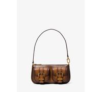 MK Pochette Zoe Small Aus Poliertem Leder - Braun - Michael Kors