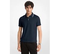 MK Poloshirt aus Baumwoll-Jersey mit Logodetail - Blau - Michael Kors