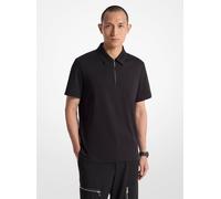 MK Poloshirt Aus Baumwolle Mit Kurzem Reißverschluss - Schwarz - Michael Kors
