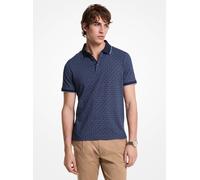 MK Poloshirt Greenwich Aus Baumwolle Mit Signature-Logomuster - Blau - Michael Kors