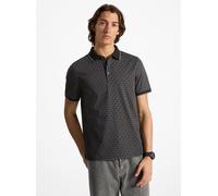 MK Poloshirt Greenwich Aus Baumwolle Mit Signature-Logomuster - Schwarz - Michael Kors