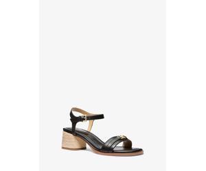 MK Sandale Mandy aus Leder - Schwarz - Michael Kors