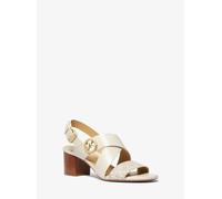 MK Sandale Vera aus Leder und Logostoff - Natur - Michael Kors