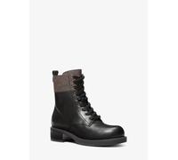 MK Schnürstiefel Lyle aus Leder und Signature-Logostoff - Braun - Michael Kors