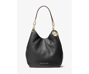 MK Schultertasche Lillie Large aus gekrispeltem Leder - Schwarz - Michael Kors