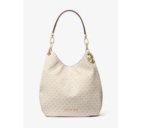 Michael Kors Handtasche Lillie Large Chain Shoulder Tote MK Signature Vanilla/Acorn Beige