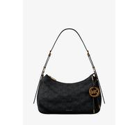 MK Schultertasche Nolita Medium aus Leder mit Überwendlingsstich und Logo - Schwarz - Michael Kors