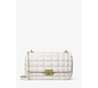 MK Schultertasche Tribeca Large Aus Abgestepptem Leder - Natur - Michael Kors