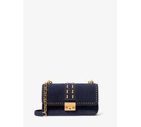 MK Schultertasche Tribeca Small aus Wildleder mit Nieten - Blau - Michael Kors