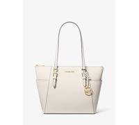 MK Shopper Charlotte Large Aus Saffianleder Mit Reißverschluss An Der Oberseite - Natur - Michael Kors