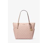 MK Shopper Charlotte Medium Mit Signature-Logomuster Und Reißverschluss An Der Oberseite - Rosa - Michael Kors