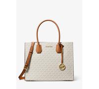 MK Shopper Mercer Large Im Akkordeondesign Mit Logo - Natur - Michael Kors