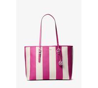 MK Shopper Quinn Large Aus Gestreiftem Canvas - Rosa - Michael Kors