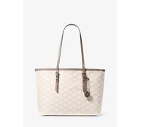 MK Shopper Quinn Large Aus Jacquard Mit Logomuster Mit Täschchen - Natur - Michael Kors