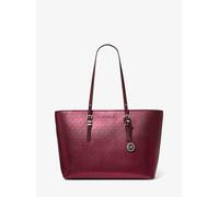 MK Shopper Quinn Large Mit Signature-Logomuster In Metallic-Optik - Rot - Michael Kors