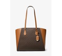 MK Shopper Taryn Large Aus Signature-Logostoff Und Leder - Braun - Michael Kors