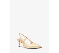 MK Slingpumps Alora Aus Leder Mit Schlangenprägung In Metallic-Optik - Goldton - Michael Kors