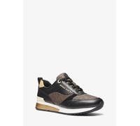 MK Sneaker Allie Stride aus Logostoff und Leder - Braun - Michael Kors