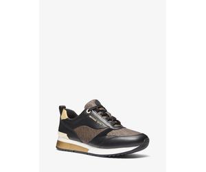 MK Sneaker Allie Stride aus Logostoff und Leder - Braun - Michael Kors