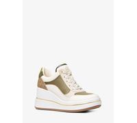 MK Sneaker Emmy aus Leder und Kalbshaar mit Keilabsatz - Natur - Michael Kors